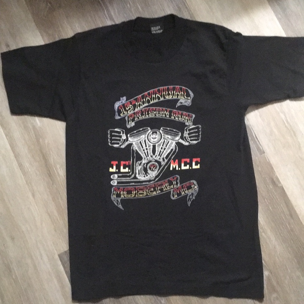 VTG Screen Stars Biker Prison run single stitch tee